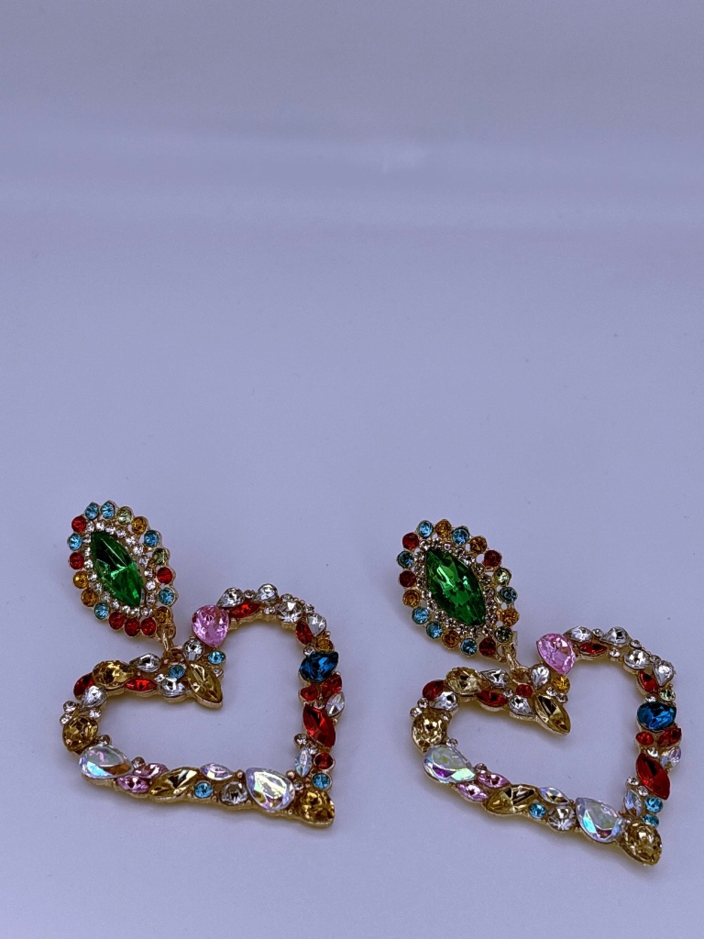 Embellished Heart Fashion Earrings